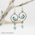 Artisan Spiral Wire Amazonite Stone Earrings - SOULZA AUSTRALIA