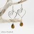 Artisan Heart & Tiger's Eye Boho Earrings - SOULZA AUSTRALIA