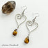 Artisan Heart & Tiger's Eye Boho Earrings - SOULZA AUSTRALIA