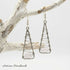 Artisan Triangle Wire Quartz Stone Earrings - SOULZA AUSTRALIA