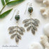 Nature's Leaf Tibetan Glass Bead Earrings - Handmade by Soulza - SOULZA AUSTRALIA