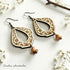 Coral Sand & Timber Crystal Bead Earrings | Handmade by Soulza - SOULZA AUSTRALIA