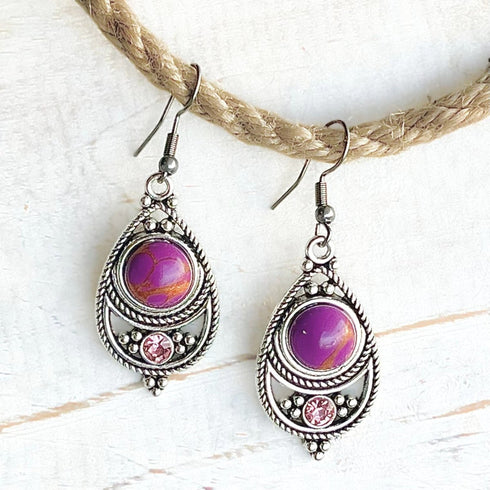 Hot Pink Bohemian Earrings - SOULZA AUSTRALIA