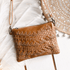 Chestnut Tan Stitch Patterned Crossbody Bag - SOULZA AUSTRALIA