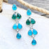 Blue Glass Boho Teardrop Earrings - SOULZA AUSTRALIA