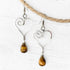 Artisan Heart & Tiger's Eye Boho Earrings - SOULZA AUSTRALIA