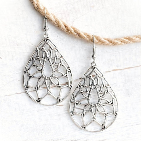 Wire Flower Boho Earrings - SOULZA AUSTRALIA