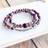 Plum Multi - colour Boho Flower Bead Bracelet - SOULZA AUSTRALIA