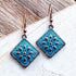 Boho Turquoise Patina Diamond Earrings - SOULZA AUSTRALIA