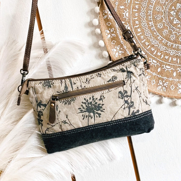 Woodland Boho Canvas & Leather Trim Bag