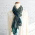 Boho Forest Green Ruffle Scarf - SOULZA AUSTRALIA
