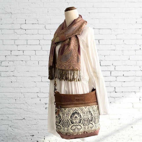 Felicity Boho Natural & Grey Crossbody Bag - SOULZA AUSTRALIA