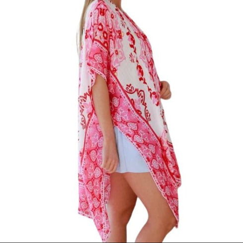 Pink Mandala Boho Kimono - SOULZA AUSTRALIA
