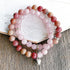 Rose Quartz Twin Heart Bracelet Set - SOULZA AUSTRALIA