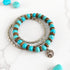 Turquoise, Wood n Silver Boho Bundle Bracelet Set - SOULZA AUSTRALIA