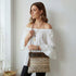 Mocha Boho Leather & Canvas Crossbody Bag - SOULZA AUSTRALIA