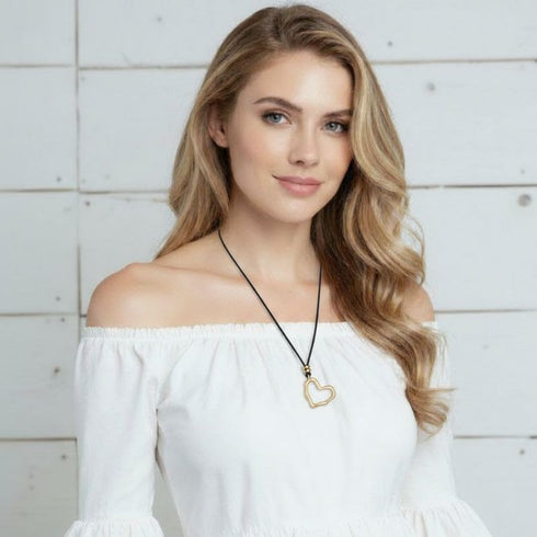 Contemporary Gold Heart Necklace - SOULZA AUSTRALIA