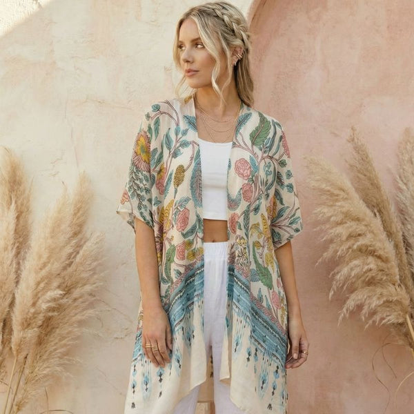 Vintage Blush Bohemia Kimono - SOULZA AUSTRALIA