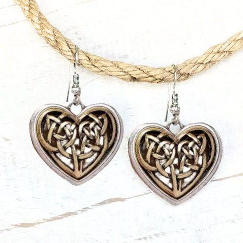 Gold & Silver Eclectic Heart Earrings - SOULZA AUSTRALIA