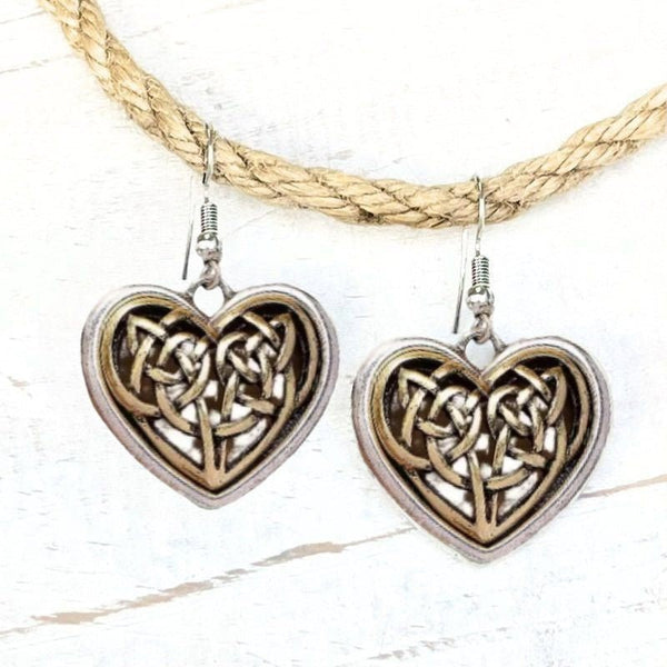 Gold & Silver Eclectic Heart Earrings - SOULZA AUSTRALIA