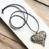 Boho Vintage Silver Heart Pendant - SOULZA AUSTRALIA