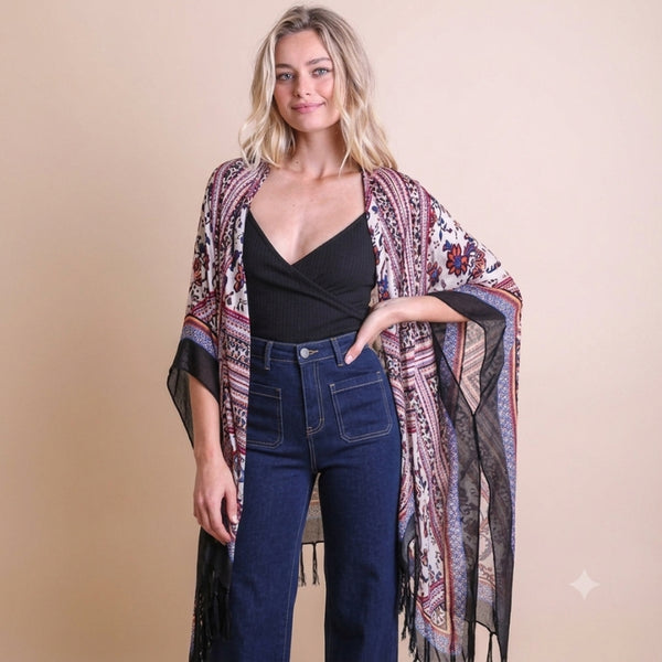 Diamond Multi-colour Bohemia Kimono