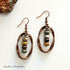 Rustic Earth Twisted Antique Copper Earrings - Handmade by Soulza