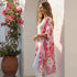 Pink Rose Boho Style Fabric Kimono