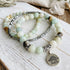 Boho Amazonite Stone & Silver Bead Bracelet Set