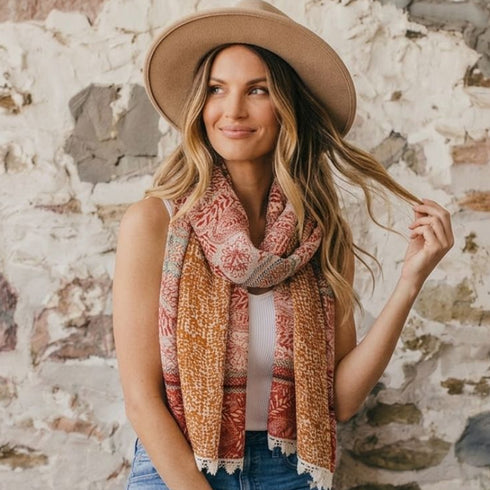 Terracotta Mix Bohemia Scarf