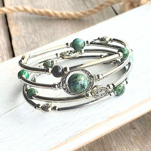 Green Turquoise Soulza Multilayer Bracelet