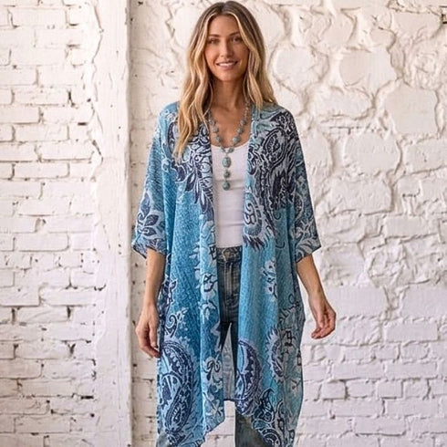 Rhapsody in Blue Bohemia Kimono