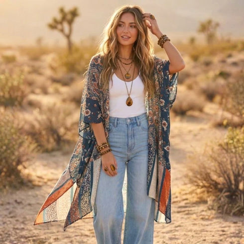Indigo Flame Soulza Bohemia Kimono