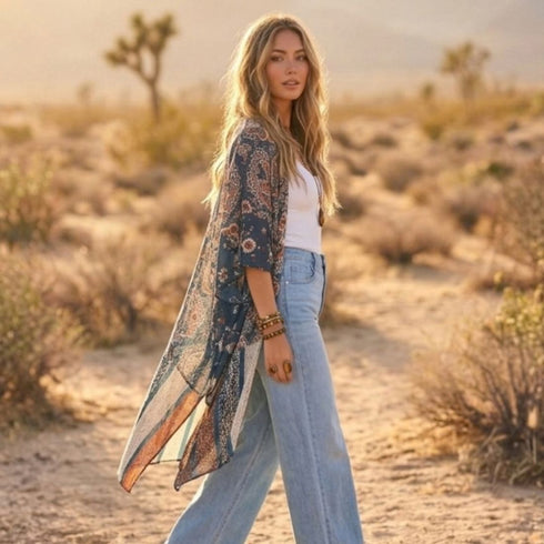 Indigo Flame Soulza Bohemia Kimono