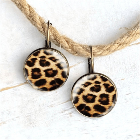 Leopard Glass and Bronze Earrings - SOULZA AUSTRALIA
