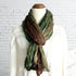 Two Tone Green & Brown Ruffle Scarf - SOULZA AUSTRALIA