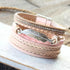 Dusk Pink Feather Boho Bracelet - SOULZA AUSTRALIA