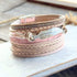 Dusk Pink Feather Boho Bracelet - SOULZA AUSTRALIA