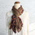 Boho Forest Light Brown & Rust Ruffle Scarf - SOULZA AUSTRALIA