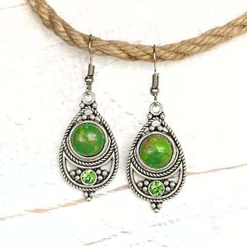 Lime Green Bohemian Earrings - SOULZA AUSTRALIA