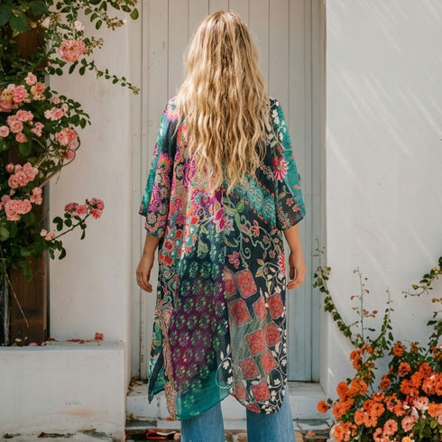 Magenta Bohemia Kimono - SOULZA AUSTRALIA
