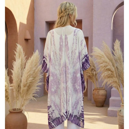 Purple and Lilac Boho Fabric Kimono - SOULZA AUSTRALIA