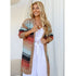 Umber Sunset Patterned Long Knit Cardigan - SOULZA AUSTRALIA