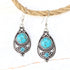 Turquoise & Silver Bohemian Earrings