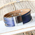 Blue & Silver Leaf Wrap Bracelet