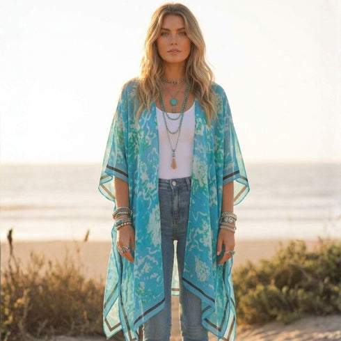 Turquoise Sky Bohemia Kimono