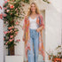Zesty Floral Tassel Kimono - Light Jacket