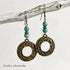 Ocean Blue & Brass Czech Glass Bead Mandala Earrings - Handmade by Soulza - SOULZA AUSTRALIA