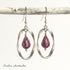 Purple Marble Twisted Antique Silver Earrings - Handmade by Soulza - SOULZA AUSTRALIA