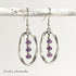 Amethyst Twisted Antique Silver Earrings - Handmade by Soulza - SOULZA AUSTRALIA